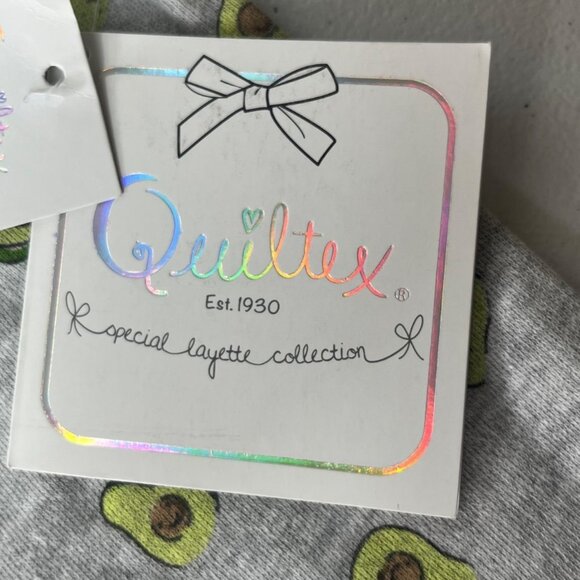 Quiltex Baby Shirt Holy Guacamole Gray Green Snap Shoulder Size 18 Months New - Picture 8 of 11